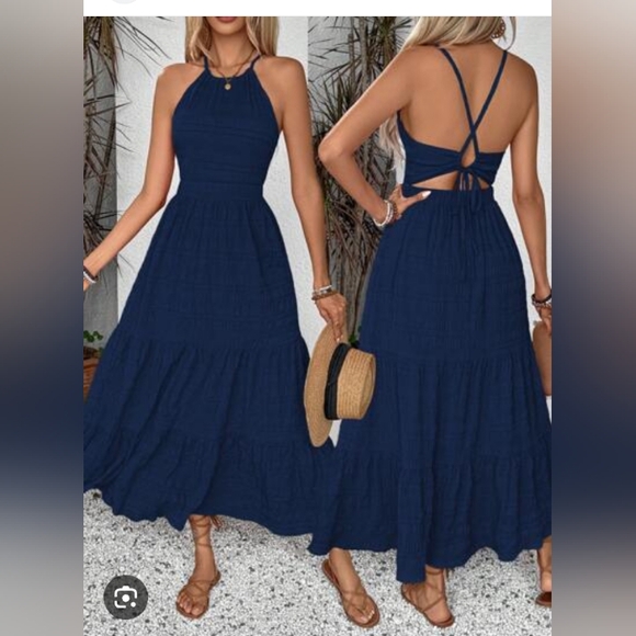 SHEIN Dresses & Skirts - SHEIN,Breezaya Women Texture Summer Dress, Back Strap, Size Medium, NWOT